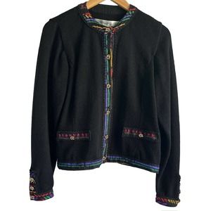 Anne Crimmins For Umi Collection Womens Size Medium Vintage 80s Sweater Cardigan